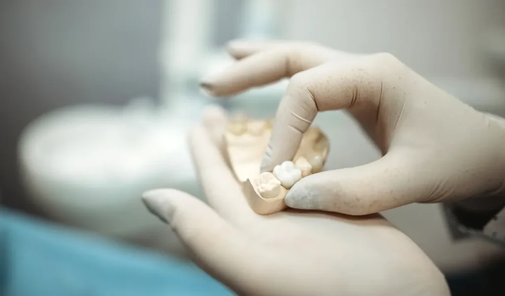 Dental Crown Being Manufactured